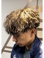 ライズ 渋谷店(RISE) マッシュツーブロックハイライト波巻きツイストスパイラル