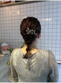 編み下ろし　結婚式ヘアセット