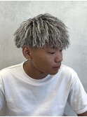 ツイストパーマ/ホワイトメッシュ/ショートマッシュ
