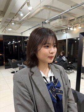 アクアオモテサンドウ(ACQUA omotesando) ☆ミニボブレイヤーブリーチなしグレーブラウンショコラブラウン