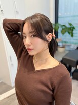 ラクシア(LucxiA)&nbsp;韓国ヘア/レイヤーカット/小顔ヘア/顔まわりカット/前髪カット