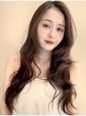 【MINX】くびれヘアアプリコットオレンジハイライトカラー_銀座