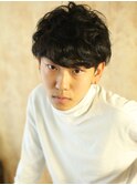 ルードな男性感を追求した、綾野剛テイストパーマ　巣鴨店