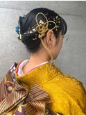ボブ/ヘアセット/着物ヘア/成人式/卒業式/金箔ヘア/表参道/原宿