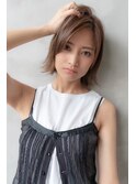 大人かわいい前髪セシルカットココアブラウンフリンジウェーブ