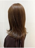 イエローベージュX外はねスタイル