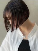 20代30代/大人可愛い/前下がりショートボブ/小顔/丸みショート