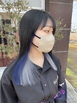 アース コアフュールボーテ 松本庄内店(EARTH coiffure beaute) ブルーシルバーインナーカラーケアブリーチアドミオ