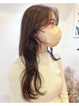 イル(iru) 【iru /谷町/上本町】韓国風顔周りカット／ブラウンベージュ