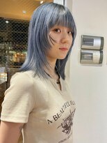 アルカナ 明治神宮前原宿(ARCANA) 斜めバンググレージュカラーデザインカラー　シルキーベージュ　