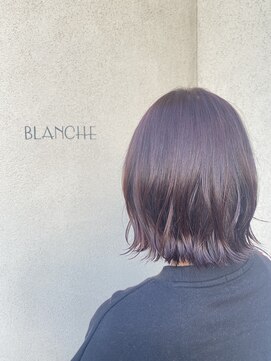 ブランシェ ヘアデザイン(BLANCHE hair design) ブラウン×外ハネ
