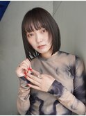 大人ボブ大人ショートボブ切りっぱなしボブ前髪あり前下がりボブ