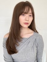 ユーフォリア 銀座本店(Euphoria)&nbsp;髪質改善 縮毛矯正 ロングレイヤー 顔周りカット アッシュ 銀座