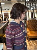ボブ レイヤー パーマ 顔まわり