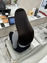 キング(K!ng)&nbsp;縮毛矯正髪質改善ハイライトレイヤーカット枚方美容室エクステ