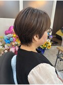 大人ショート×脱白髪染め