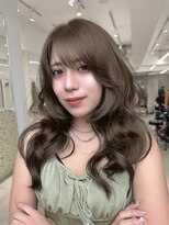 オニキス(ONYX)&nbsp;T41透明感ハッシュカット韓国ヘアーミルクティーロング表参道