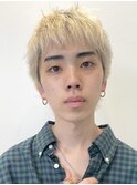 渋谷メンズハイトーンスパイキーショートミルクティーベージュ