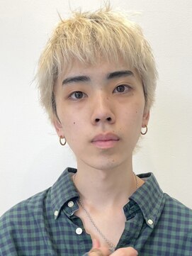 サンクマーケット 渋谷(cinq MARKET) 渋谷メンズハイトーンスパイキーショートミルクティーベージュ