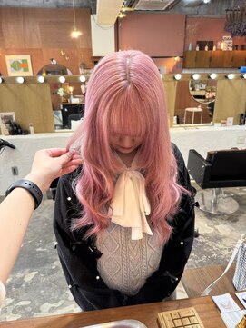 チャプター 問屋町(chapter) ミルクティーベージュピンクレイヤーカットケアブリーチ韓国ヘア