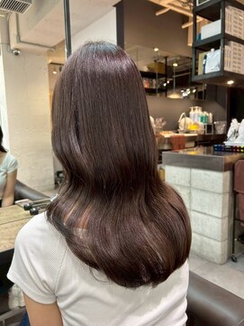 ベレーザ 渋谷(BELEZA) 15105暗髪ミルクティーベージュオリーブカラー髪質改善ロング