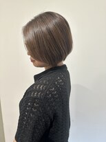 ヘアースタジオ ゼン カロン(Hair studio Zen kalon)&nbsp;ヘーゼルグレージュ×ナチュラルブラウン×ボブ20代30代40代50代
