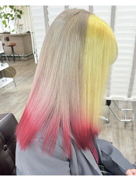 ラウラアンドロー(LAURA&RO) ダブルカラー/ケアブリーチ/インナーカラー/ベージュ【塚口】