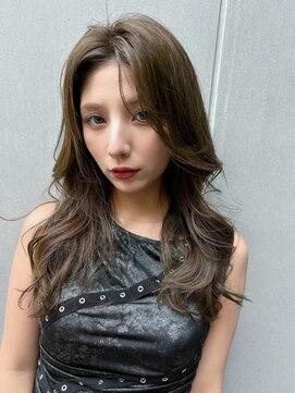 アール 北千住店(ar) カーキアッシュ/オリーブベージュ/韓国風巻き髪[北千住]