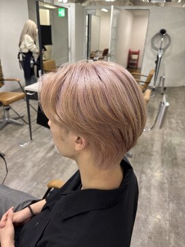 プライズ アイリス 池袋東口店(prize Iris) ピンクミルクティーメンズカラー/ブリーチ/池袋/メンズカット