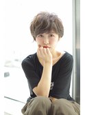 小顔黒髪丸みショート☆