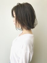 ビグディーサロン(BIGOUDI SALON) 軽め切りっぱなしボブ×ダークブラウン