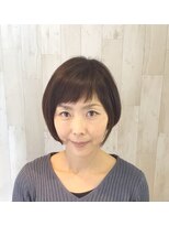 マニス(manis)&nbsp;フォギーベージュパッツン前髪ナチュラルダークブラウン