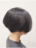 黒髪マッシュショートボブ