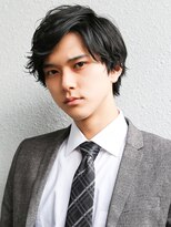 アフロート ディル(AFLOAT D'L)&nbsp;マッシュウルフ　ツイストパーマ　ビジネス　かき上げヘア