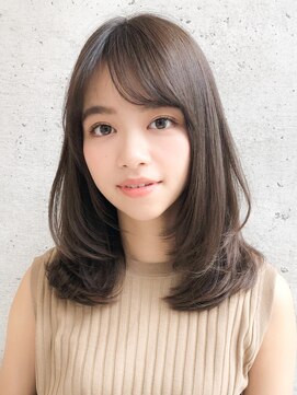 アグノス 青山(Agnos) 小顔カットシースルー透け感ラベンダー艶カラーくびれミディ