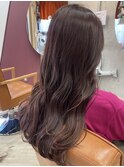 大人女性のツヤ髪/バイオレットブラウン/透明感/ヨシンモリ