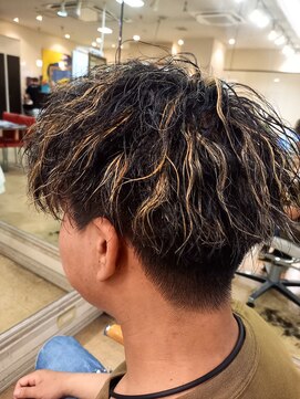 シャンプーボーイ ソフトツイスト×金メッシュ