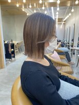 ロンドシエル 横浜(Lond ciel)&nbsp;オリーブグレー/レイヤーカット/黒髪/マロンベージュ/横浜