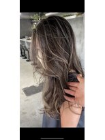 アポロ 横浜駅店(apollo)&nbsp;ハイライトバレイヤージュダブルカラーミルクティーベージュ