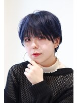 ステラ ヘア デザイン サロン(STELLA hair design salon)&nbsp;ネイビーブルーのハンサムショート　Y