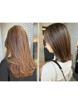 【喜連瓜破駅3分】気になる白髪もしっかりとぼかしてオシャレに染めてくれる♪艶感たっぷりの仕上がりに◎