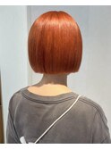 1ブリーチで作るビビットオレンジカラー♪