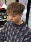 スパイラルパーマ茶髪平巻き波巻きパーマスペインカール