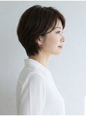 40代/50代/60代ひし形小顔ショートボブ絶壁解消白髪ぼかし△19
