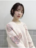 ボブ×パーマ×フェミニティピンク