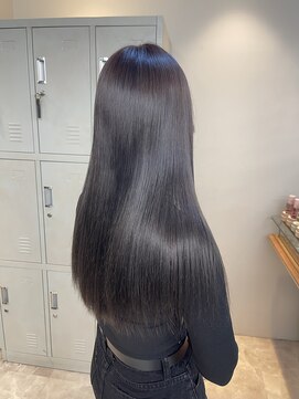 フラム 渋谷(flamme) ブリーチなしダブルカラー/グレーパープル