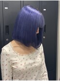 14053艶髪ネイビーブルーブルーシルバーレイヤーブルーカラー