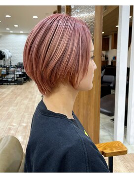 ループ(LOOP) ピンク系カラー/ショートレイヤー