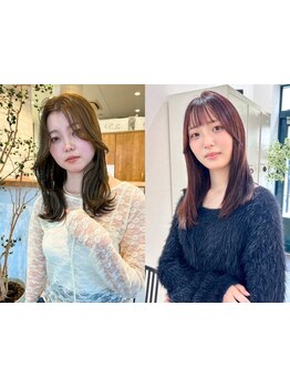 《玉島/新倉敷》透明感溢れる赤みゼロの艶カラーで抜け感を演出◇今までにない色味を楽しんで♪