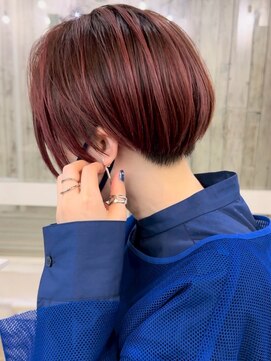 シャロン(SHARON) 【SHARON】サーモンピンクブラウン×刈り上げショート